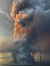 Lightning strike in the midst of Taal volcano explosion in Lipa City, Philippines January 12, 2020. Cheslie Andal/via REUTERS.