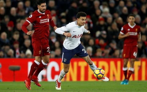 Dele Alli in action against Liverpool - Credit: Reuters