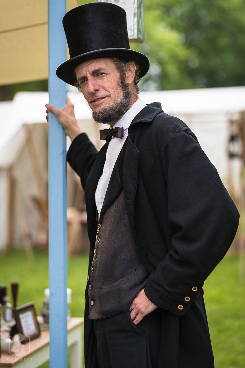 Kevin Wood, a professional Lincoln portrayer, will play Abraham Lincoln for the Studebaker National Museum's presentation of “A Visit With Abraham Lincoln” on Dec. 9, 2023, at the museum in South Bend.