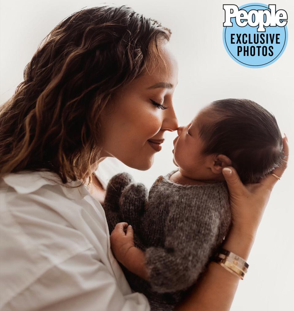 Adrienne Bailon and son Ever James Houghton