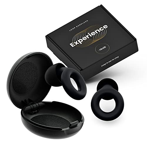 Loop Experience Ear Plugs for Concerts – High Fidelity Hearing Protection for Noise Reduction, Motorcycles, Work & Noise Sensitivity – 8 Ear Tips in XS, S, M, L – 18dB Noise Cancelling - Black