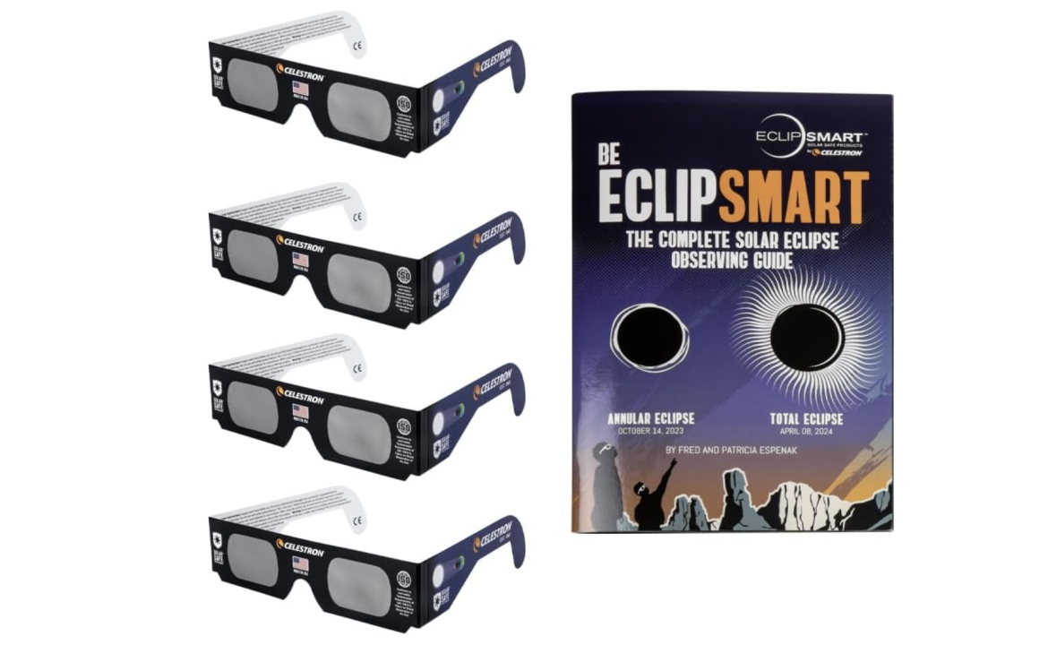 4 lentes seguros para eclipse solar EclipSmart de Celestron