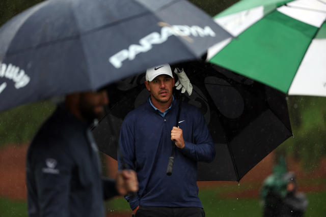 Masters leaderboard: Play suspended as huge tree falls to the