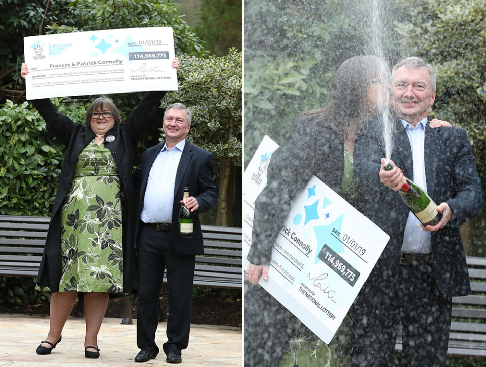 The Smiths plan to share their massive EuroMillions win with 50 friends and family. (PA)