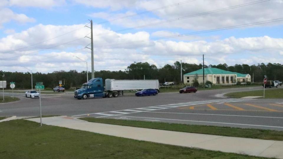 Under Gov. Ron DeSantis’ proposal, $53 million would go to widening S.R. 70 between Bourneside Boulevard, shown above Jan. 31, 2023, looking east toward an East Manatee Fire District station, and Waterbury Road, more commonly known as County Road 675,