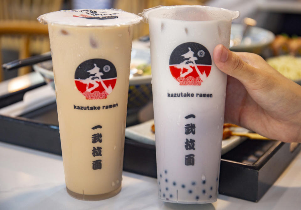 Kazutake Ramen - Milk Tea and Taro Milk