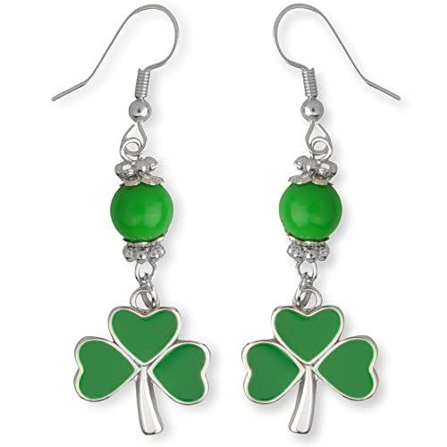 13) Shamrock Dangle Earrings