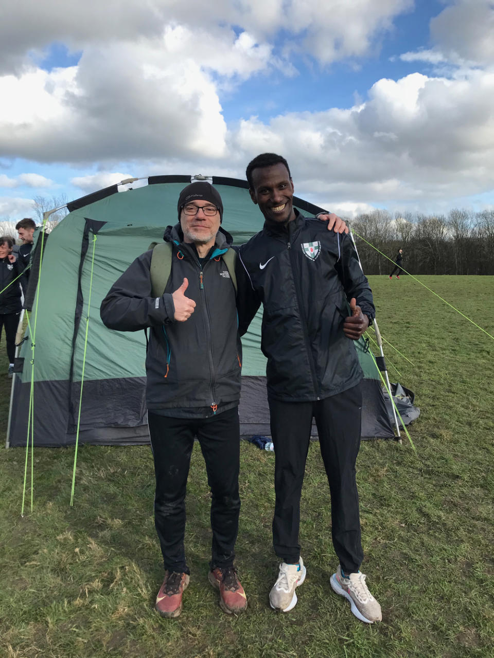 Eskander with Annadale Striders coach Michael McKnight (Collect/PA Real Life)