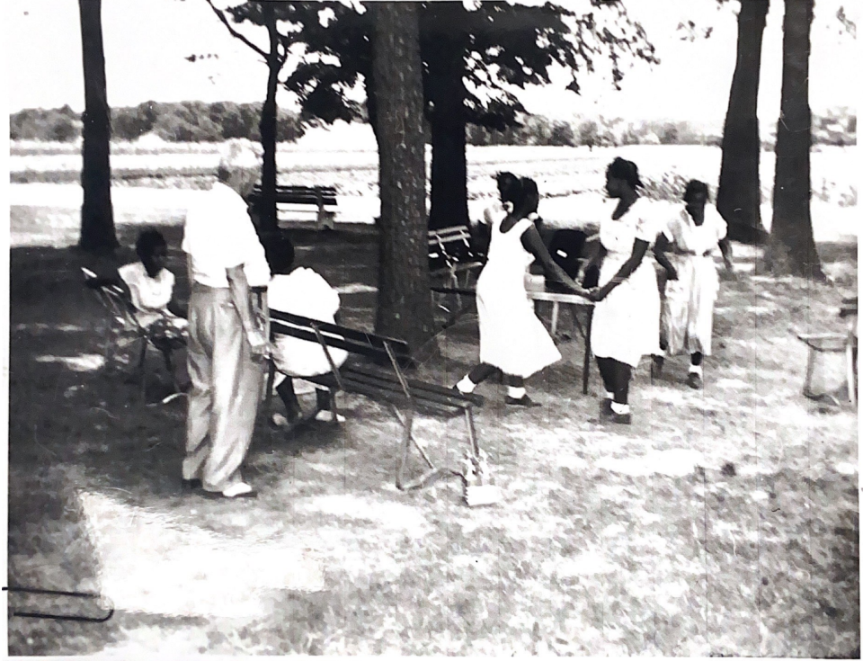Residents in an undated and uncaptioned photo at Stockley Center.
