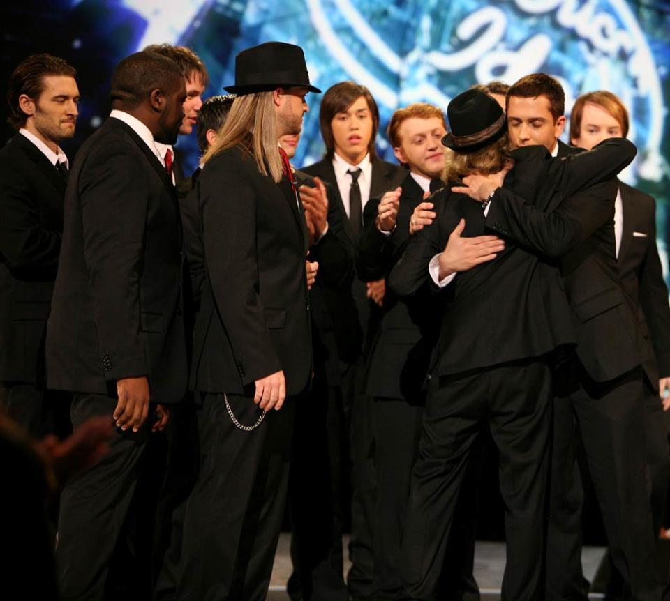 Garrett Haley says farewell after he is eliminated from the 7th season of American Idol.