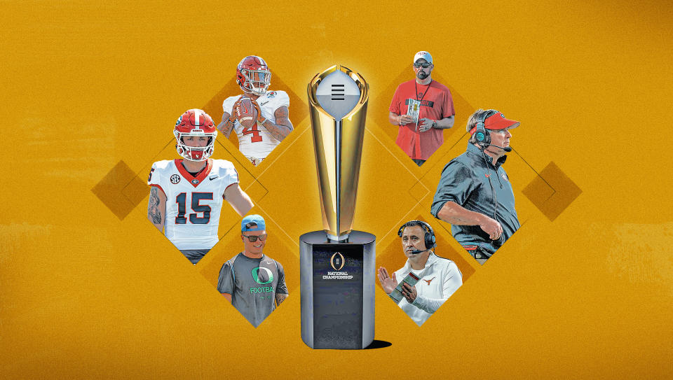 It's a new era of college football with the first season of the 12-team playoff upon us. Who will hoist the trophy in January? (Credit: Amy Monks/Yahoo Sports)