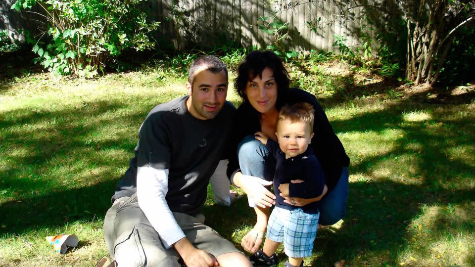 The couple lived in New York City together for ten years, welcoming two sons there. Here they are with their oldest child in 2004. - Courtesy Dina Honour