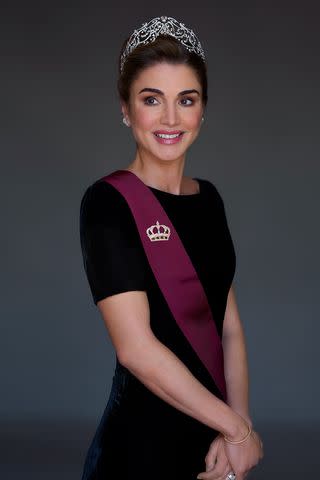 <p>Royal Hashemite Court</p> Queen Rania's official birthday portrait to mark turning 54 on Aug. 31, 2024