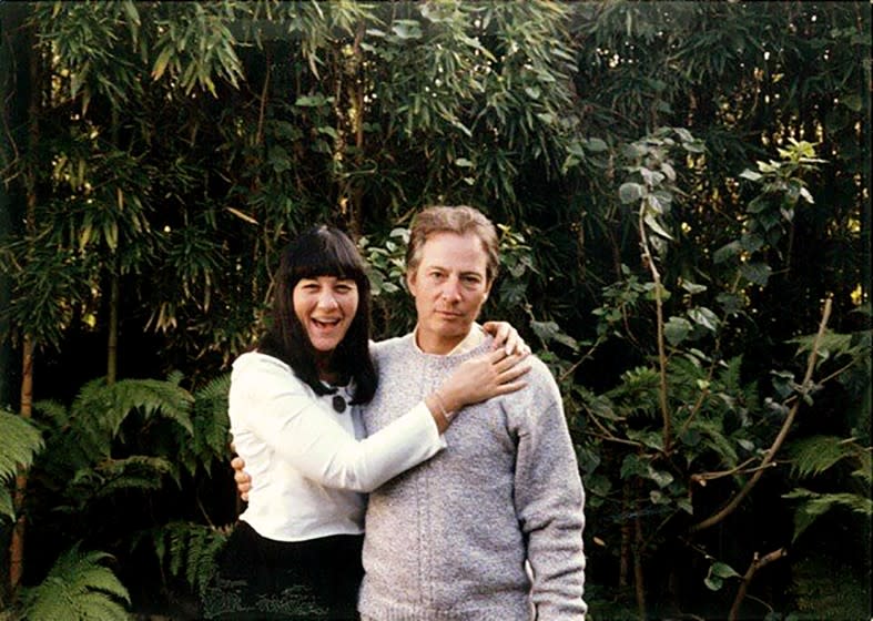 Susan Berman with her friend Robert Durst, who is on trial for her 2000 killing.