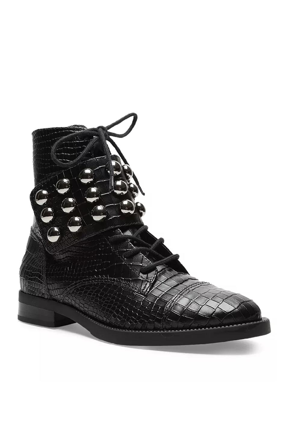 9) Women's Marieta Croc Embossed Leather Booties