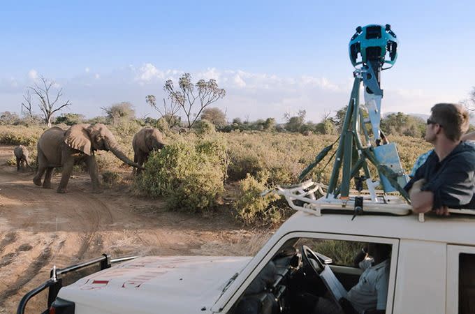 A car from Google Street View drove around the park. Photo: Google