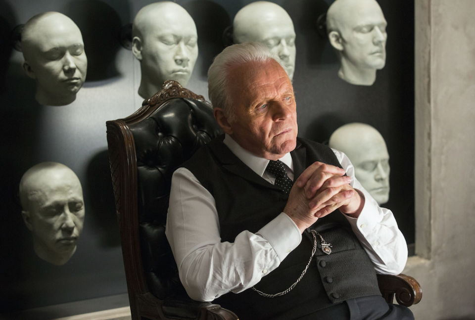 Anthony Hopkins in Westworld (Picture: Rex)