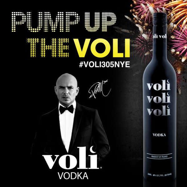 <p>Rapper Armando Christian Pérez aka Pitbull aka Mr. Worldwide owns a majority equity stake in Voli 305 Vodka and is also the brand’s global spokesperson. The vodka, made and distilled in Miami using Florida corn, previously came in a ‘lite’ version with fewer calories endorsed by Fergie, formerly of The Black Eyed Peas. (Twitter) </p>