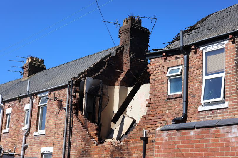 A terraced home on Coronation Terrace was destroyed in an explosion