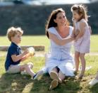 <p>Middleton spent a casual afternoon at a polo match in Gloucester with her eldest children, Prince George and Princess Charlotte, in June 2018.</p>