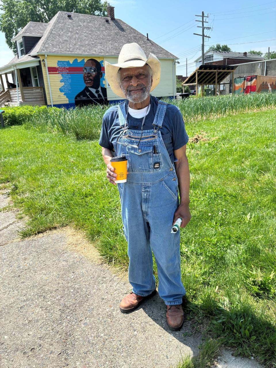 Willie Patmon at Oakland Avenue Urban Farm on the city's North End.