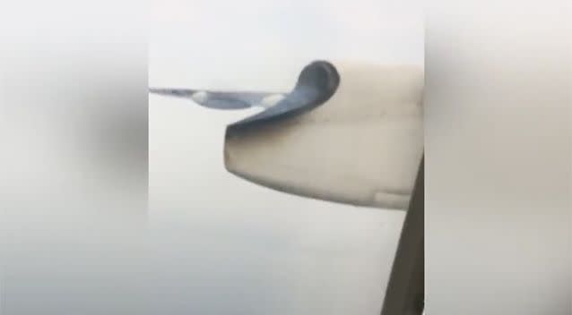 One passenger said the aircraft shook slightly during the fire. Source: Newsflare