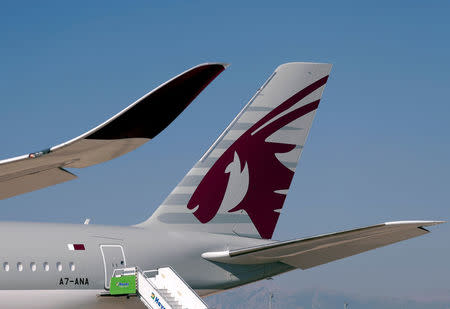 A Qatar Airways Airbus A350-1000 is pictured at the Eurasia Airshow in the Mediterranean resort city of Antalya, Turkey April 25, 2018. REUTERS/Murad Sezer