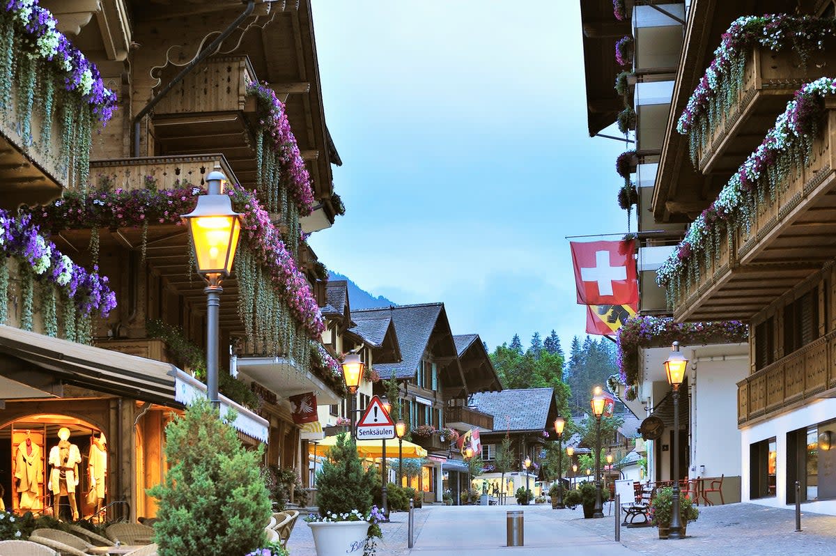 A pedestrian street in Gstaad (Getty Images)