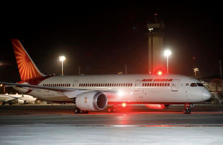 An Air India Boeing 787-8 Dreamliner plane lands at the Ben Gurion International airport in Lod, near Tel Aviv, Israel, March 22, 2018. REUTERS/Amir Cohen