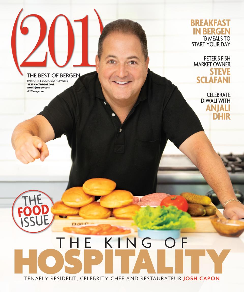 Celebrity chef Josh Capon on the cover of (201) Magazine's November 2023 cover.