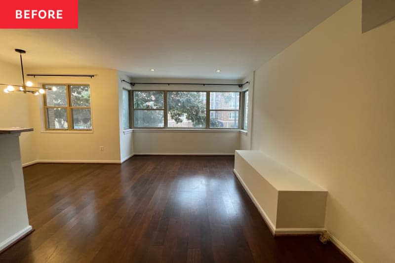 Empty living room before home staging.