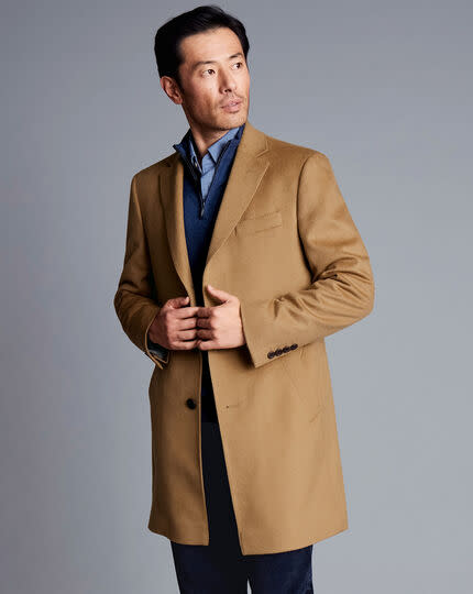 Camel Topcoat - Melton Wool Topcoat