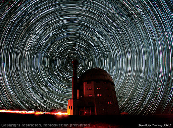 The South African Large Telescope takes snapshots of the sky that allow scientists to study binary star systems. Image uploaded on July 25, 2013.