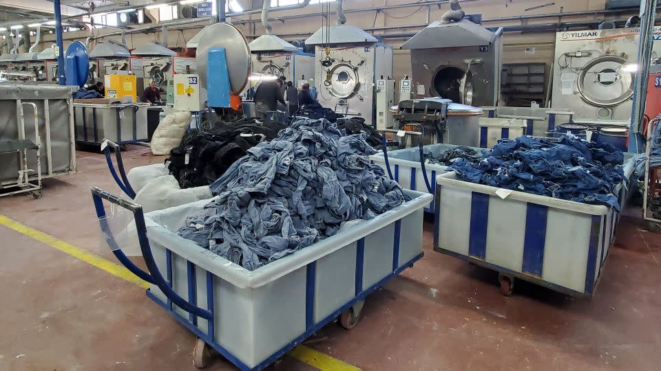 Inside the Ozak Tekstil factory in Sanliurfa, Turkey, in December 2023. - Obtained by CNN