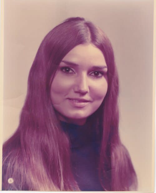 A senior class photo of Tiffany McDaniel's mother, Betty, whose family stories inspired McDaniel's novel, "Betty."