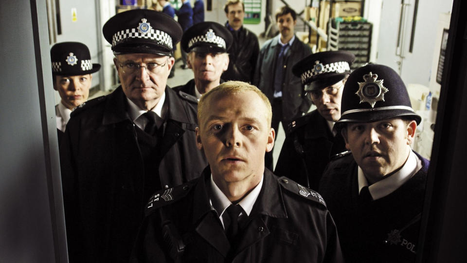 Edgar Wright's cop comedy 'Hot Fuzz'. (Credit: Universal)