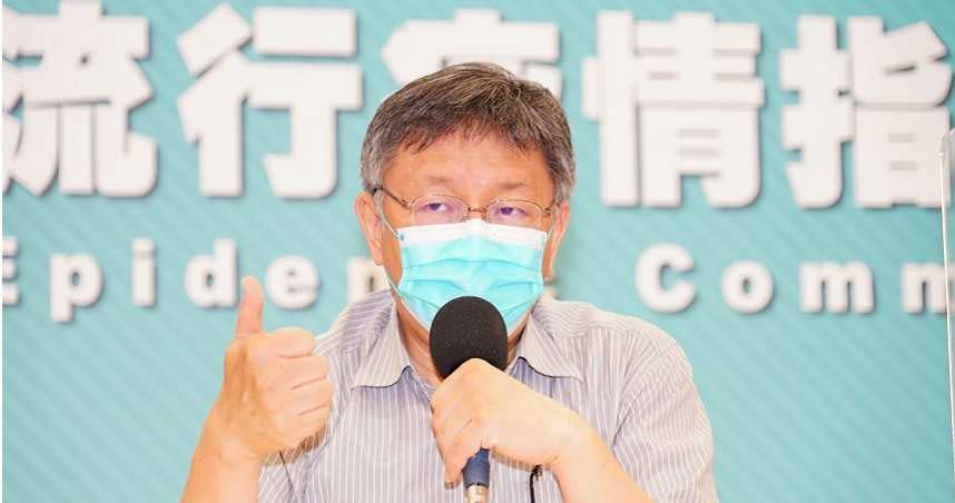 台北市長柯文哲表示，要讓第一線醫院對民眾進行快篩。（圖／台北市府提供）