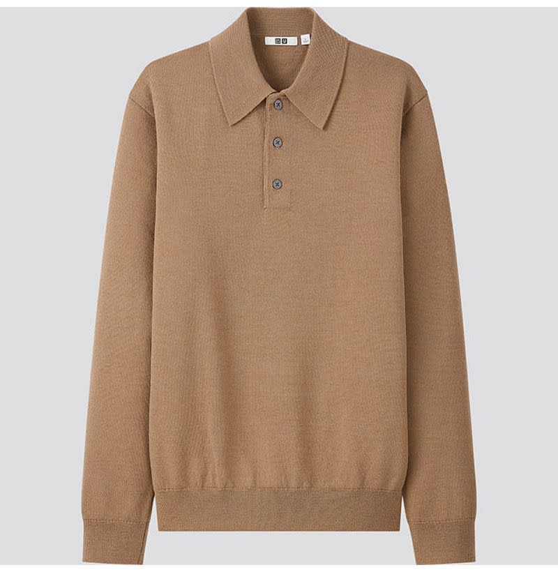Merino Blend Polo Sweater