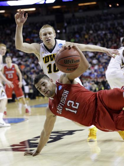 Davidson falling to Iowa took out the last two remaining perfect brackets. (AP)