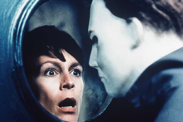 <p>Nicola Goode/Dimension/Kobal/Shutterstock </p> Jamie Lee Curtis in 'Halloween H20'.