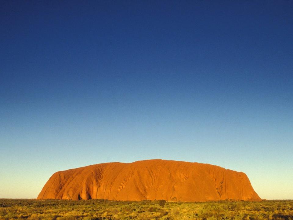 Uluru, an Aboriginal sacred site in Australia.