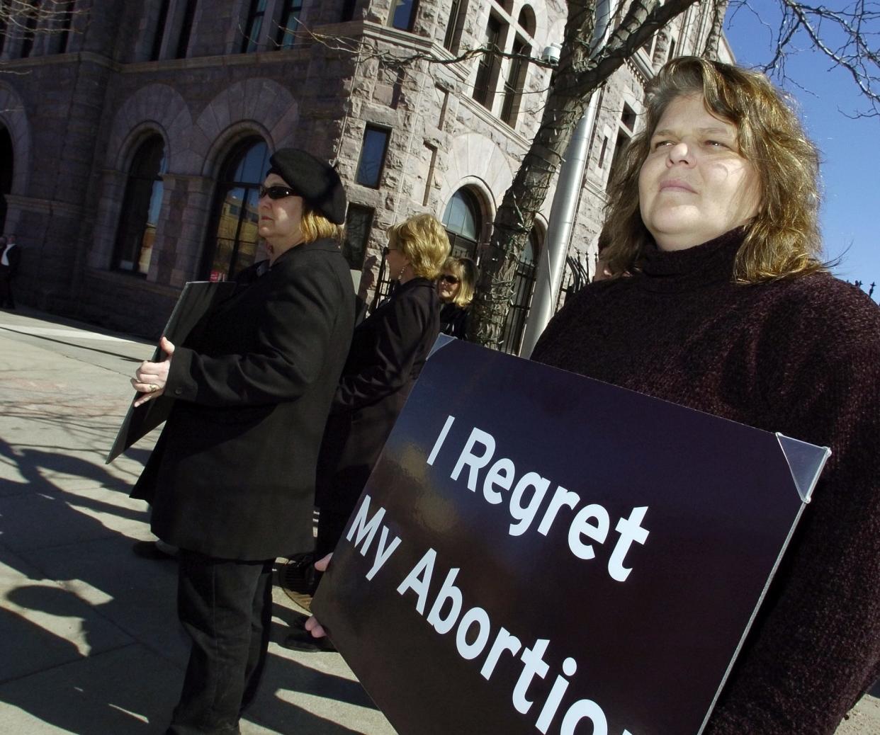 File photo: Deb Gute of Hartford says she regrets the abortion she had in 1988. "I used to be pro-choice and then I had an abortion. Dealing with the pain of knowing what I had done, it's really affected my life," Gute said in this 2006 photo.