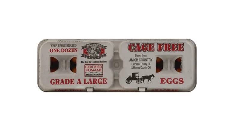 carton of Saunder's eggs