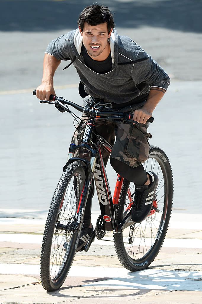 Taylor Lautner on location for