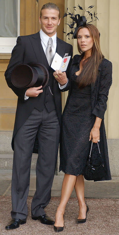 England Captain David Beckham receives his OBE, 2003