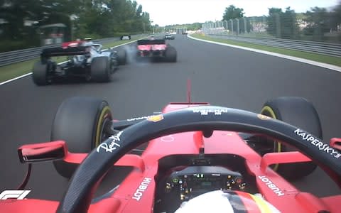 Bottas and Leclerc clash on track - Credit: F1 on Twitter