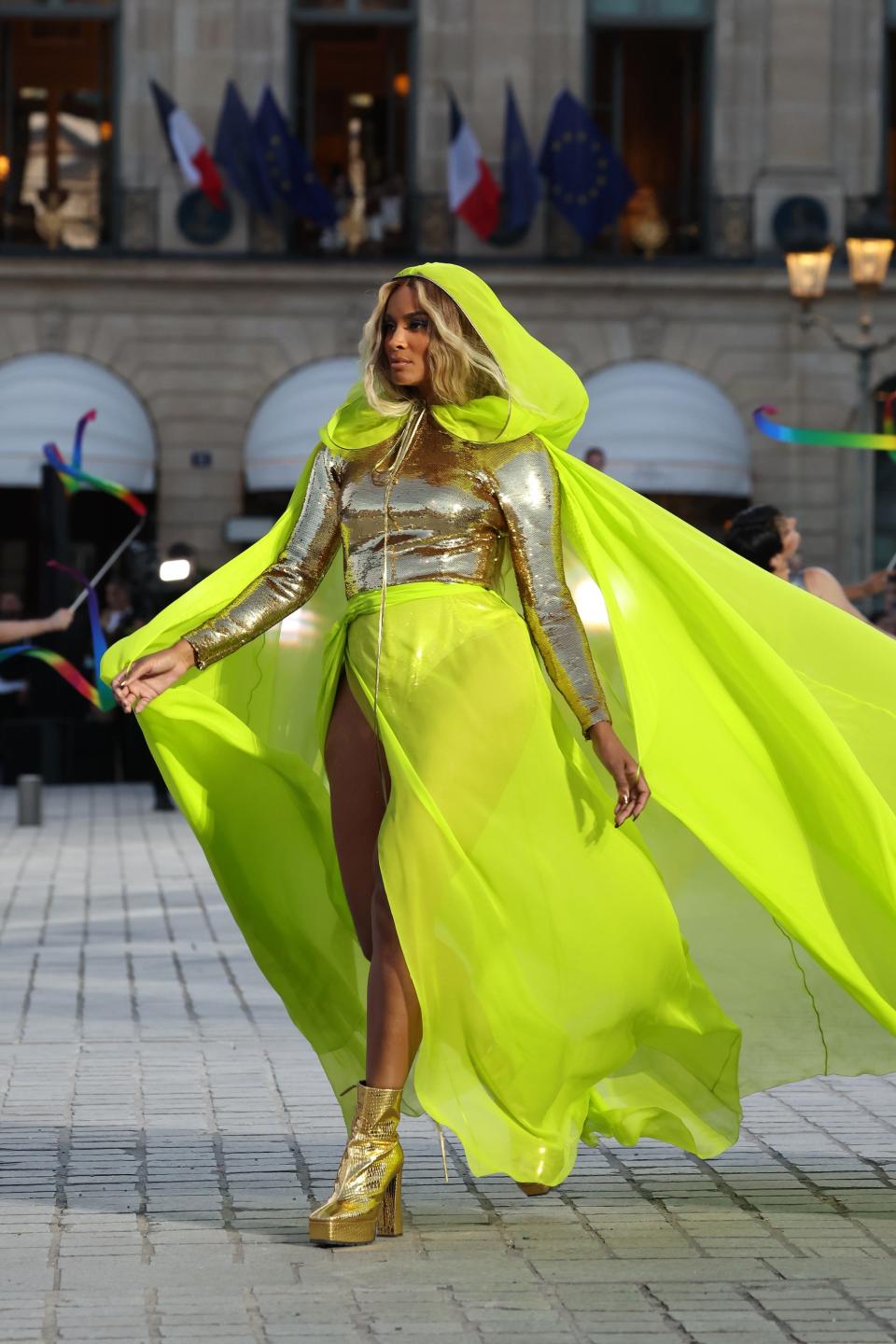 Ciara walks the runway at Vogue World 2024.