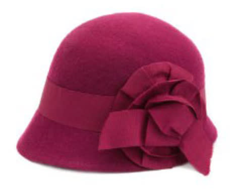 Ribbon Flower Cloche Hat