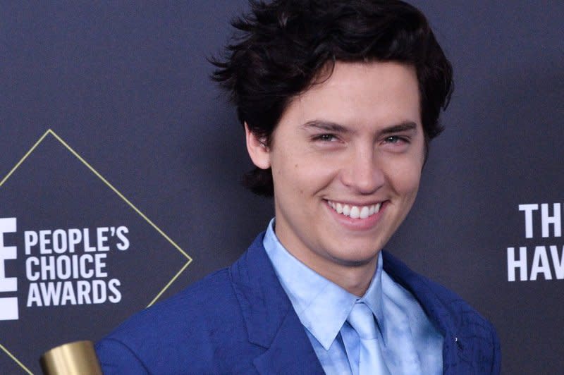 Cole Sprouse appears backstage with his Male TV Star of 2019 award during the E! People's Choice Awards at the Barker Hangar in Santa Monica, Calif. File Photo by Jim Ruymen/UPI