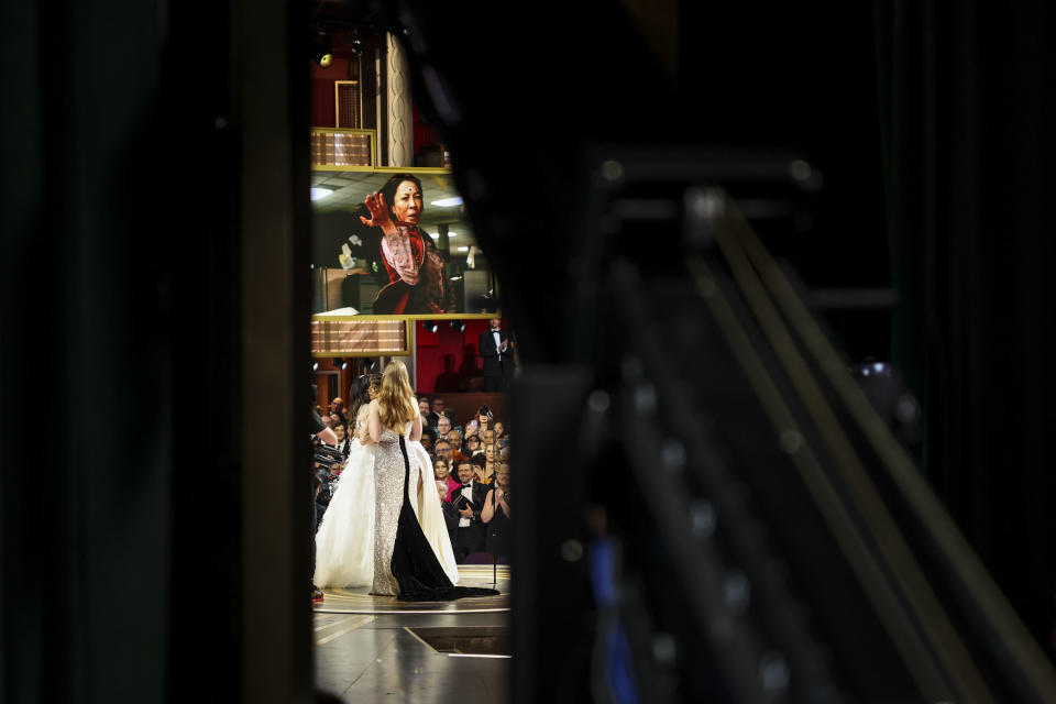 HOLLYWOOD, CA - MARCH 12: Michelle Yeoh accepts the Best Actress award for 